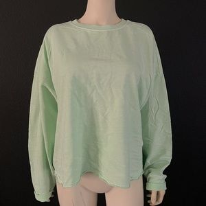 NWT Wild Fable Sweater Long Cuffed Sleeve Lime Green Medium